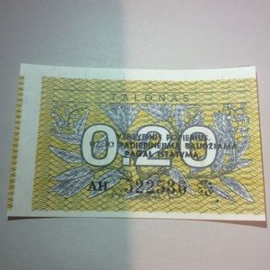 Misaligned Cutting Error Lithuania Talonas Note